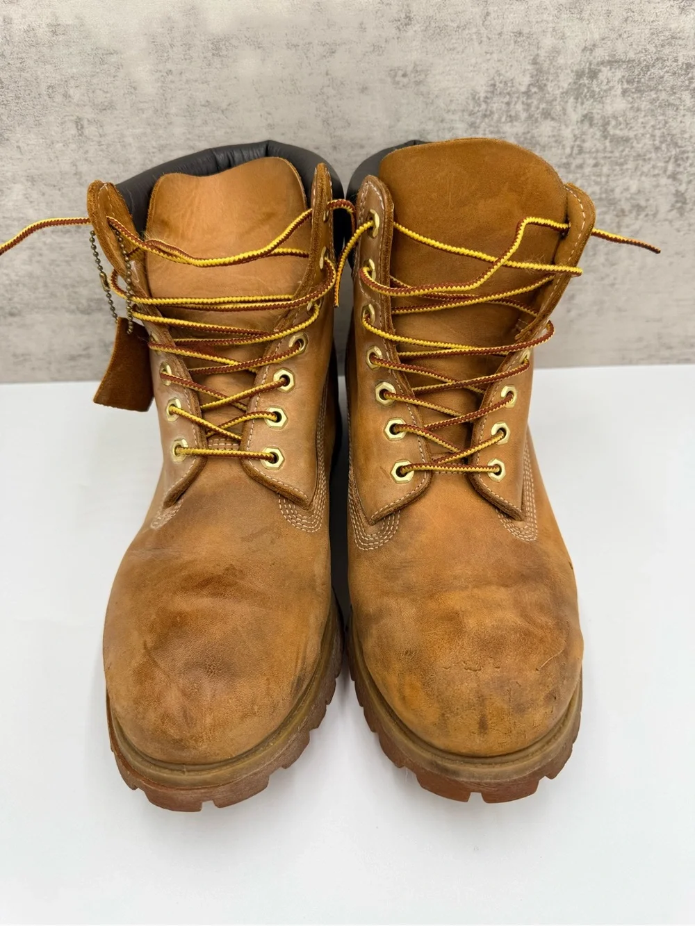 Timberland 10061 Men’s 10.5M Premium 6” Waterproof Boots Wheat Leather